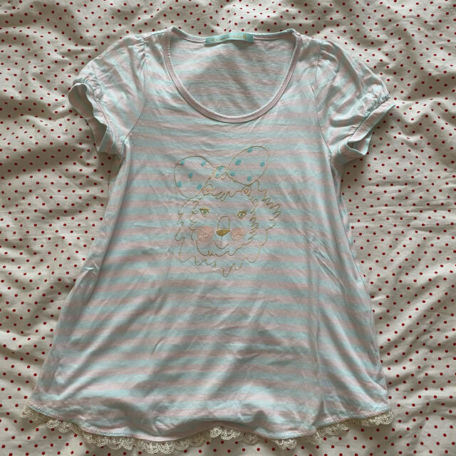 franche lippee(フランシュリッペ)のフランシュリッペ　ライオンパフスリーブTシャツ レディースのトップス(Tシャツ(半袖/袖なし))の商品写真