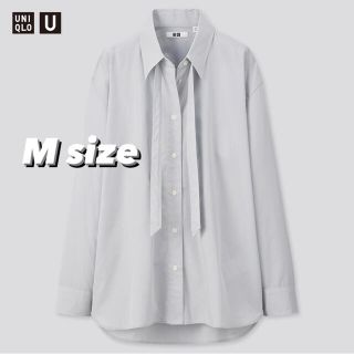 ユニクロ(UNIQLO)のオーバーサイズボウタイシャツ(シャツ/ブラウス(長袖/七分))