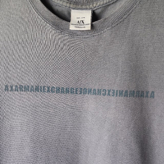 ARMANI EXCHANGE(アルマーニエクスチェンジ)のスモーキーなブルーグレー系です！AXロゴ入りTシャツ レディースのトップス(Tシャツ(半袖/袖なし))の商品写真