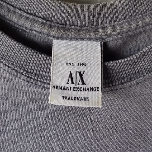 ARMANI EXCHANGE(アルマーニエクスチェンジ)のスモーキーなブルーグレー系です！AXロゴ入りTシャツ レディースのトップス(Tシャツ(半袖/袖なし))の商品写真