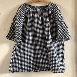 ジェイダブリューアンダーソン(J.W.ANDERSON)の150 UNIQLO and JW ANDERSON ギャザーブラウス 半袖(Tシャツ/カットソー)