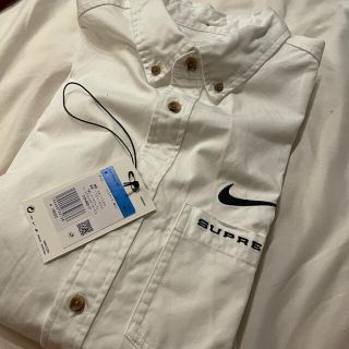 supreme nike cotton twill shirt XLサイズ　青