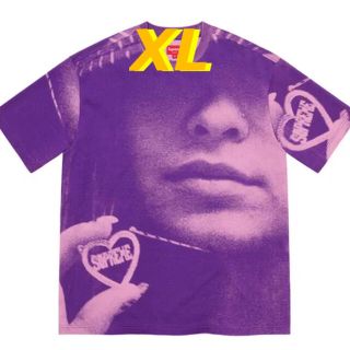 シュプリーム(Supreme)のSupreme Kim Necklace S/S Top XL purple (Tシャツ/カットソー(半袖/袖なし))