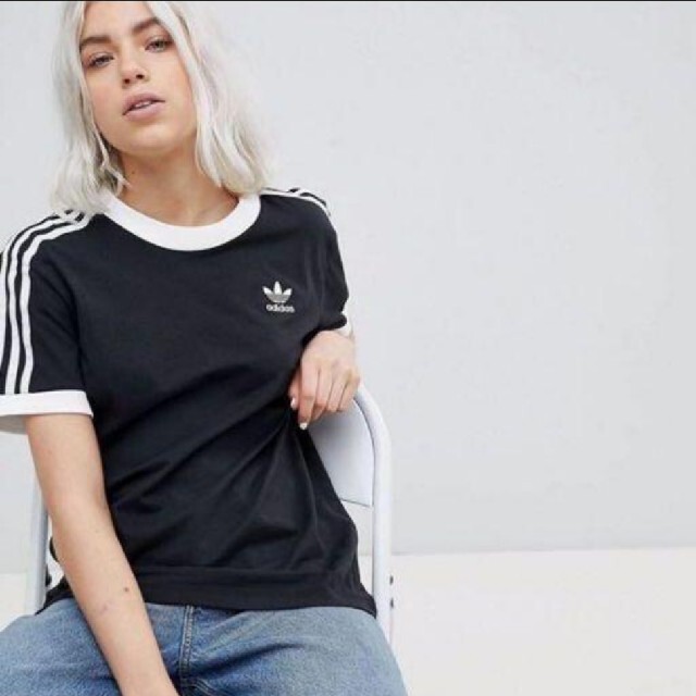 adidas(アディダス)の新品☆adidas☆アディダス☆オリジナルス☆レディース☆Tシャツ☆3ストライプ レディースのトップス(Tシャツ(半袖/袖なし))の商品写真