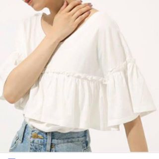 アズールバイマウジー(AZUL by moussy)のふさ様専用　アズールバイマウジー   2wayフリルtシャツ(Tシャツ(半袖/袖なし))