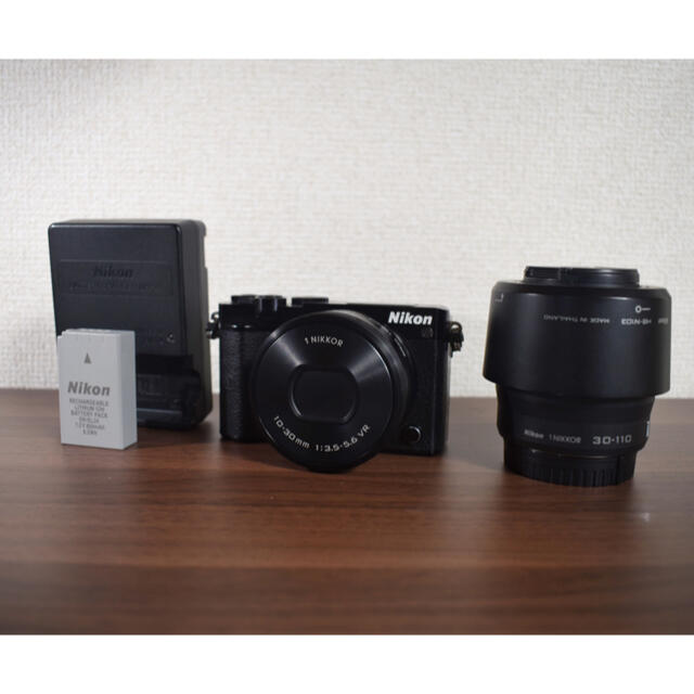 Nikon 1 J5 ダブルズームレンズキット ブラック 大好き 14700円引き
