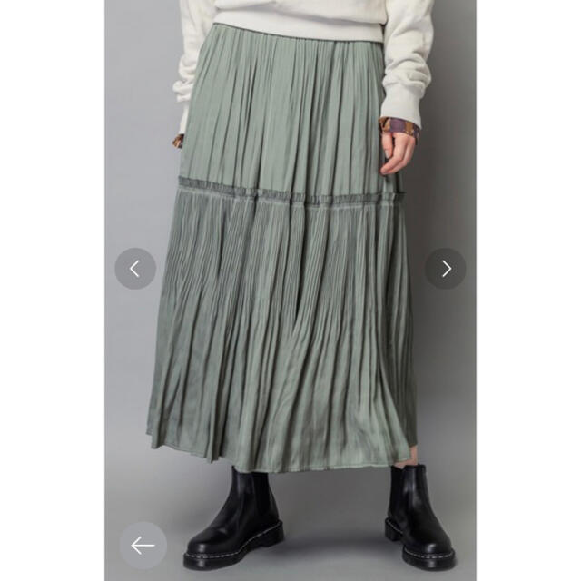Ciaopanic(チャオパニック)のCiaopanic 細プリーツサテンロングスカート レディースのスカート(ロングスカート)の商品写真