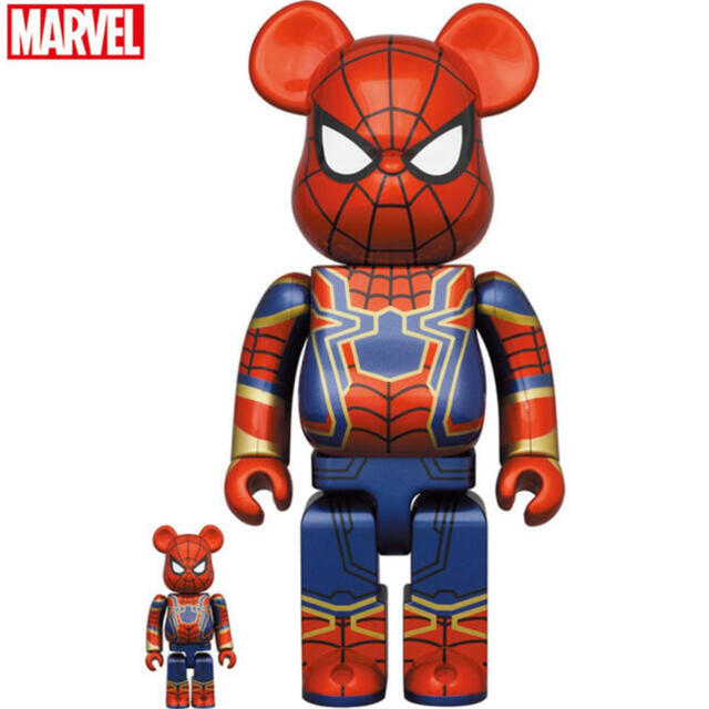 その他BE@RBRICK IRON SPIDER 100% & 400% 新品未開封