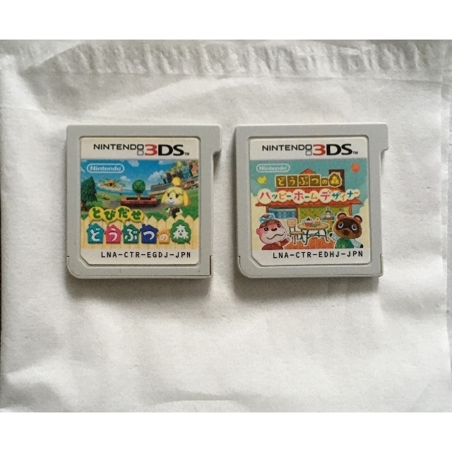 ニンテンドー3DS(ニンテンドー3DS)の【3DSソフト】とびだせどうぶつの森／どうぶつの森ハッピーホームデザイナー エンタメ/ホビーのゲームソフト/ゲーム機本体(携帯用ゲームソフト)の商品写真