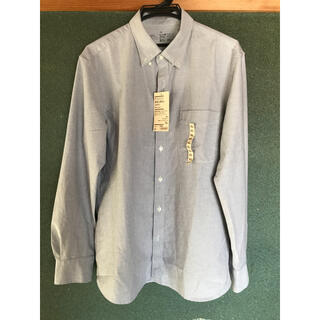 ムジルシリョウヒン(MUJI (無印良品))の無印良品 ボタンダウンシャツ 長袖 XL ライトグレー 新品(シャツ)