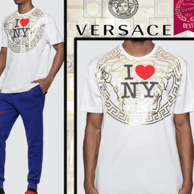 Tシャツ/カットソー(半袖/袖なし)versace ヴェルサーチ ロゴ Tシャツ