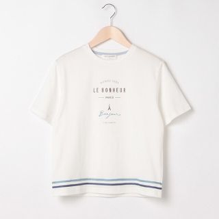 ポンポネット(pom ponette)のポンポネット新品新作タグ付き裾ラインカレッジロゴ半袖Tシャツ150、160(Tシャツ/カットソー)