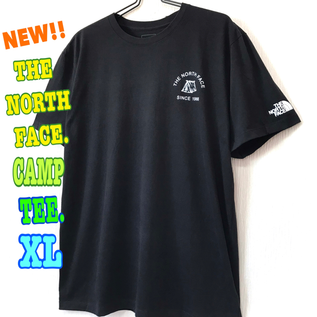 THE NORTH FACE(ザノースフェイス)のほっこり系 ☆ 新品 ノースフェイス キャンプ Tシャツ 黒 XL LL メンズのトップス(Tシャツ/カットソー(半袖/袖なし))の商品写真