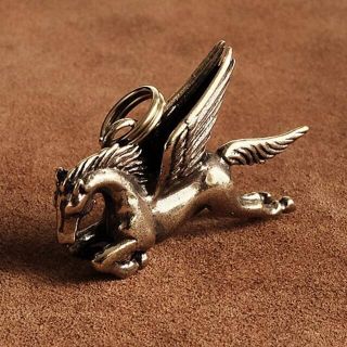 真鍮 ペガサス キーホルダー（雄馬）天馬 馬 ホース ギリシャ神話 霊獣 金属(キーホルダー)