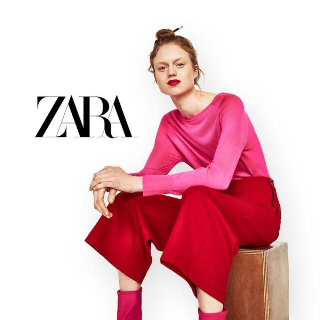 ZARA(ザラ)のAmico様専用 ZARA ザラ ジッパー キュロットパンツ レッド 赤 レディースのパンツ(キュロット)の商品写真