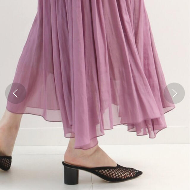 Noble(ノーブル)のNoble シースルーギャザースカート レディースのスカート(ロングスカート)の商品写真