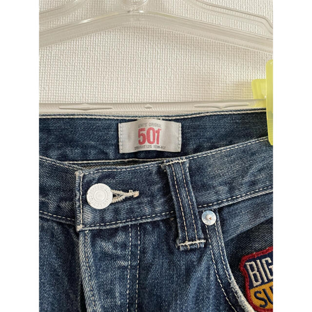 TMT(ティーエムティー)の限定　キムタク　TMT×Levi's リーバイス 501 レザーリペア加工デニム メンズのパンツ(デニム/ジーンズ)の商品写真