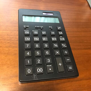 ムジルシリョウヒン(MUJI (無印良品))の無印良品 電卓 12桁 黒　(オフィス用品一般)