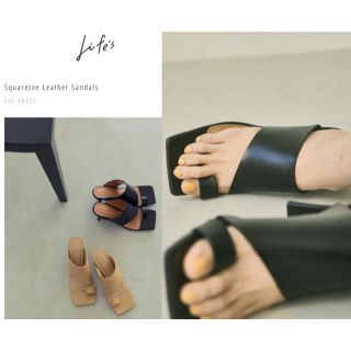 トゥデイフル(TODAYFUL)のSquaretoe Leather Sandals (サンダル)