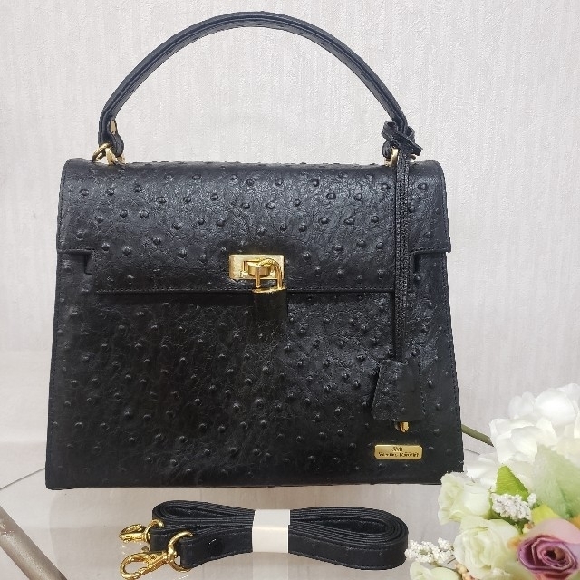 VALENTINO - ヴァレンティノマルディーニ　オーストリッチレ型押しバンドバック　2way　未使用