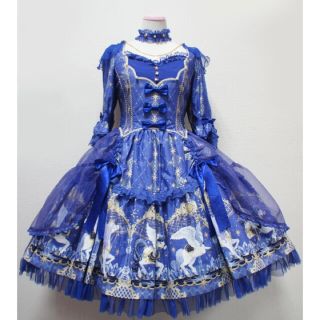 アンジェリックプリティー(Angelic Pretty)のCrystal Dream Carnival Dressセット　青(ミディアムドレス)