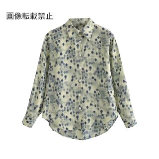 ザラ(ZARA)の🍀5月新作🎏4330◆vintage ヴィンテージ風 柄 シャツ ブラウス(シャツ/ブラウス(長袖/七分))