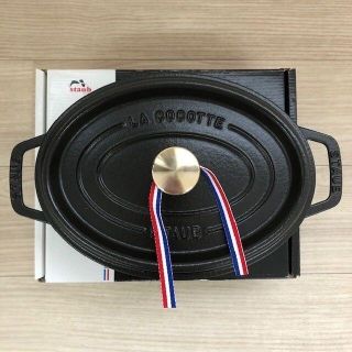 ストウブ(STAUB)の【363】ストウブ ピコ ココットオーバル 23cm STAUB　ブラック(鍋/フライパン)