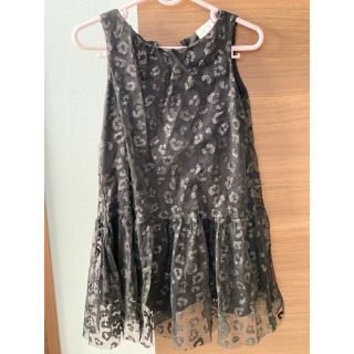 ザラキッズ(ZARA KIDS)のザラキッズ　ヒョウ柄キラキラワンピース(ワンピース)