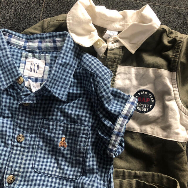 GAP Kids(ギャップキッズ)のgap カバーオール シャツ  キッズ/ベビー/マタニティのキッズ服男の子用(90cm~)(ブラウス)の商品写真