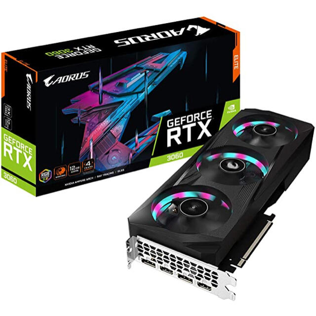 GIGABYTE AORUS GeForce RTX 3060 グラボ スマホ/家電/カメラのPC/タブレット(PCパーツ)の商品写真