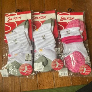 スリクソン(Srixon)のSRIXON 靴下　グレー　ピンク(靴下/タイツ)