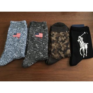 ポロラルフローレン(POLO RALPH LAUREN)の新品タグ付き ラルフローレン靴下4足22〜24㎝  迷彩ビックポニー　男の子にも(靴下/タイツ)