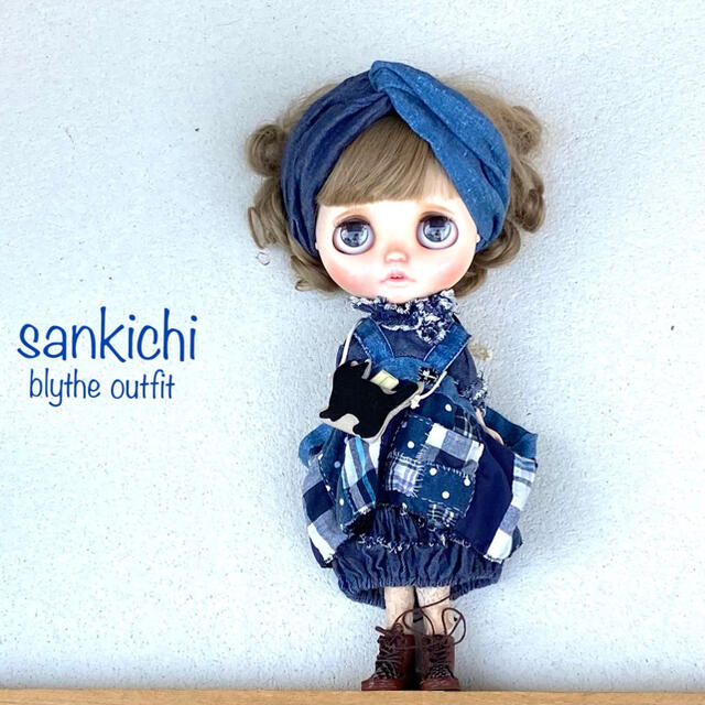 sankichiブライス　アウトフィット「パッチワーク エプロン」blytheのサムネイル