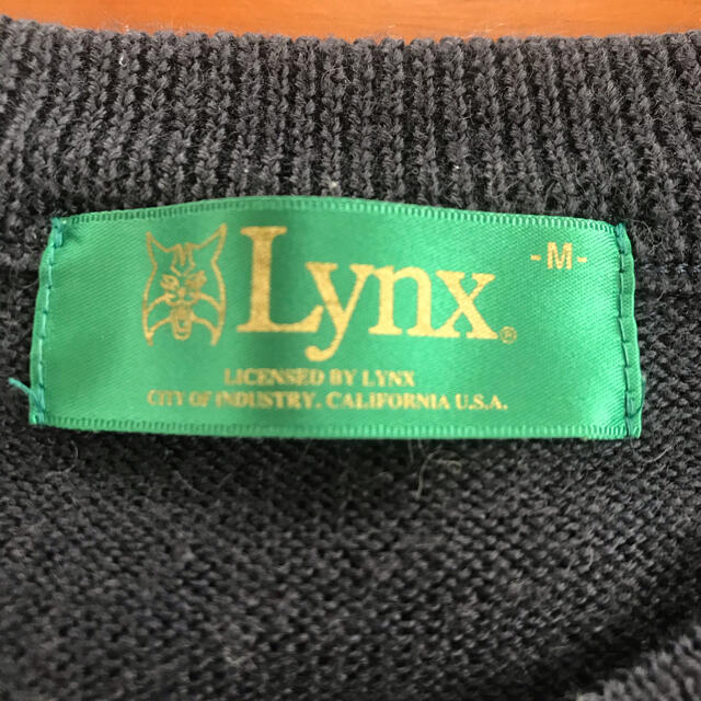 Lynx(リンクス)のLynx リンクス 総柄 アート ロゴ刺繍 ニット セーター　M メンズのトップス(ニット/セーター)の商品写真