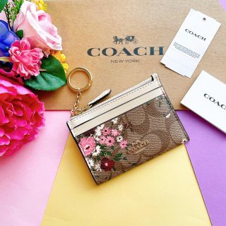 コーチ(COACH)の新品♡coach コーチ　花柄　小銭入れ　コインケース　かわいい　キーリング(コインケース)