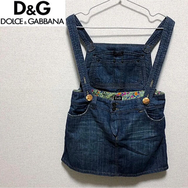 DOLCE&GABBANA(ドルチェアンドガッバーナ)のsize26/40◆匿名配送☆D&G◆ドルガバ デニム サロペット インディゴ レディースのパンツ(サロペット/オーバーオール)の商品写真