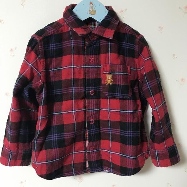 mikihouse(ミキハウス)の⭕️リバーシブルチェックシャツ キッズ/ベビー/マタニティのベビー服(~85cm)(シャツ/カットソー)の商品写真