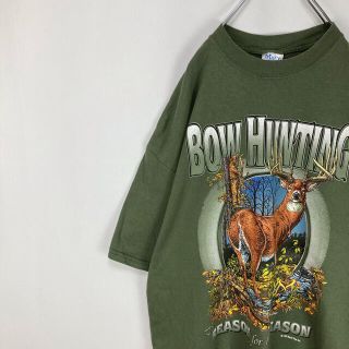 【メキシコ製】古着 アニマル シカ 鹿 動物 レトロ 半袖Tシャツ(Tシャツ/カットソー(半袖/袖なし))