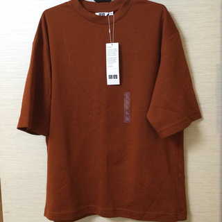 ユニクロ(UNIQLO)のエアリズムコットンオーバーサイズTシャツ　(5分袖)  新品　ユニクロ(Tシャツ/カットソー(半袖/袖なし))