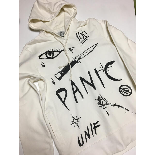 UNIF(ユニフ)のUNIF ユニフ panicパーカー サイズS 美品 レディースのトップス(パーカー)の商品写真