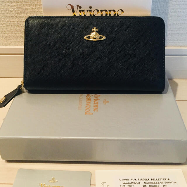 Vivienne Westwood(ヴィヴィアンウエストウッド)のヴィヴィアンウエストウッド 長財布 財布 ラウンドファスナー レディースのファッション小物(財布)の商品写真