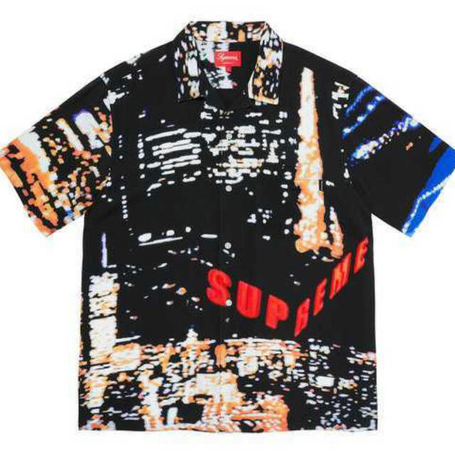 ブラックサイズsupreme city lights rayon s/s shirt  M