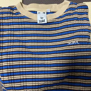 エックスガール(X-girl)のエックスガール　STRIPED L/S TEE ストライプ　ロンT 長袖　(トレーナー/スウェット)