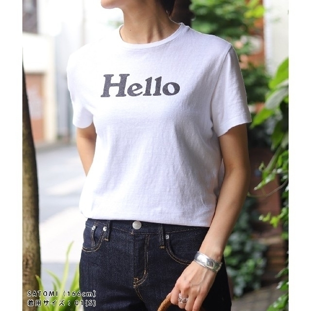 『MADISONBLUE』HELLO CREW NECK TEE