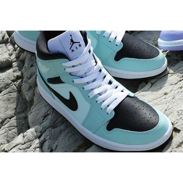 スニーカー NIKE WMNS AIR JORDAN 1 MID "AQUA BLUE"