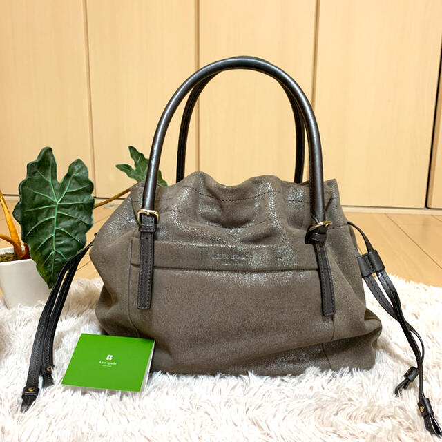 kate spade new york(ケイトスペードニューヨーク)のkate spade ハンドバッグ ショルダーバッグ　スウェード　巾着 レディースのバッグ(ハンドバッグ)の商品写真