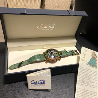 ガガミラノ(GaGa MILANO)のガガミラノ　マヌアーレ48mm グリーン(腕時計(アナログ))