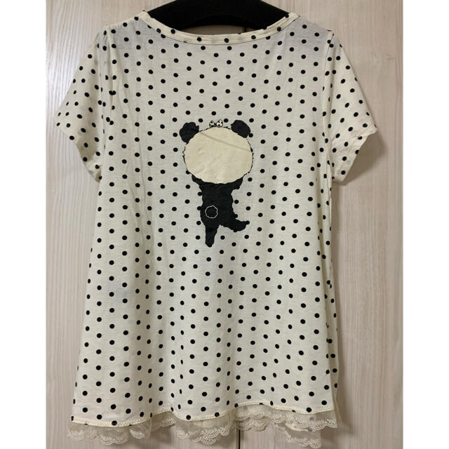 franche lippee(フランシュリッペ)のフランシュリッペ・パンダくまドットフレアーT レディースのトップス(Tシャツ(半袖/袖なし))の商品写真