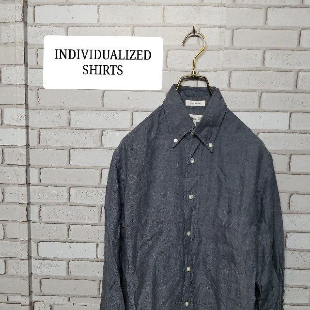 【INDIVIDUALIZED SHIRTS】 リネンシャツワンピース　ロング