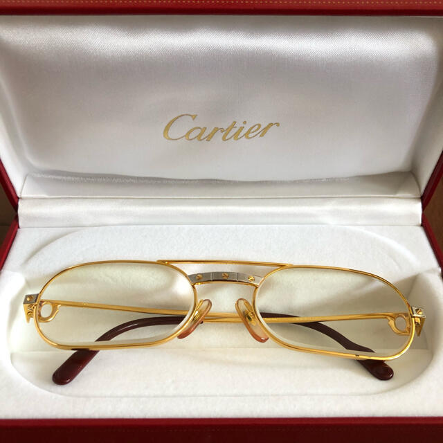 cartier 金　メガネ